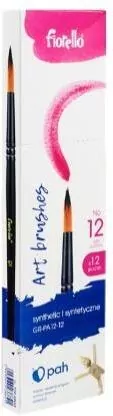 Pędzle artystyczne GR-PA12-08 (12szt) FIORELLO - tantis.pl