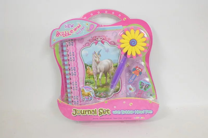 Pamiętnik na spirali z długopisem Jednorożec - tantis.pl