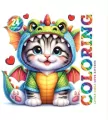 Kolorowanka 140x140 Kot przebrany za smoka 24obraz - tantis.pl