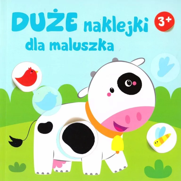 Duże naklejki dla maluszka 3+. Krówka - tantis.pl