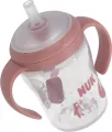 NUK. Butelka do nauki picia ze słomką. 150 ml. Miś - tantis.pl
