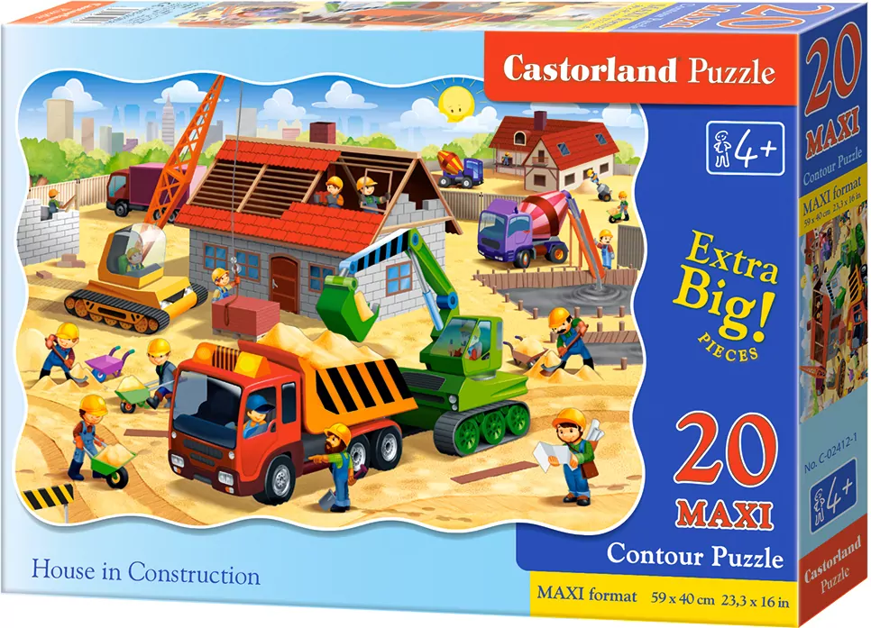 Puzzle 20 maxi. Dom w budowie. House in Construction - tantis.pl