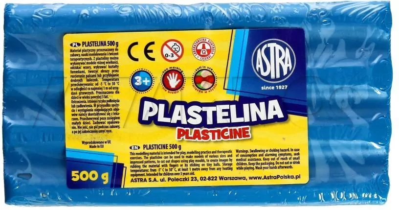 Astra. Plastelina 0.5kg, Niebieska - tantis.pl
