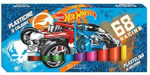 Plastelina 12 kolorów Hot Wheels - tantis.pl