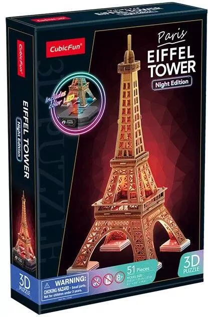 Cubic Fun. Puzzle 3D. Wieża Eiffla LED - tantis.pl