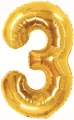 Balon foliowy B&C 3 Royal gold 85cm - tantis.pl