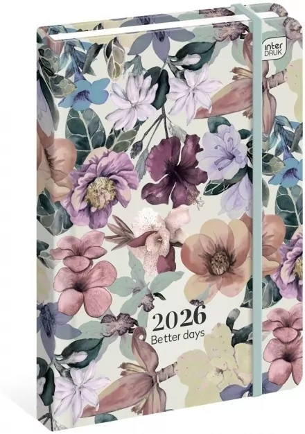 Kalendarz 2026 książkowy B6/192K Mat+UV Flowers - tantis.pl