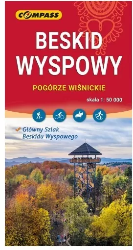 Mapa turystyczna - Beskid Wyspowy 1:50 000 w.2025 - tantis.pl