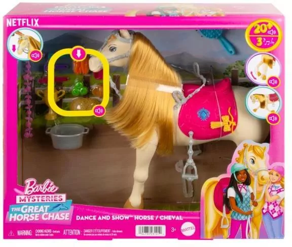 Tańczący koń z akcesoriami Barbie - tantis.pl