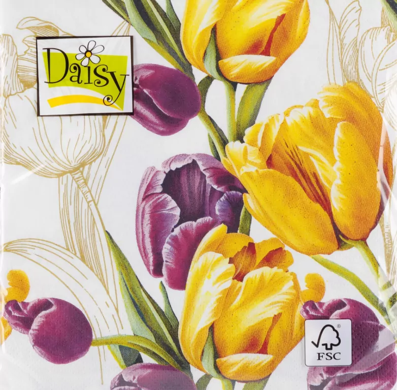 Serwetki DAISY Lunch SD 330x330 Tulipany 009501 - tantis.pl