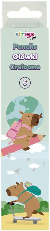 Ołówki z gumką HB Kapibara pastelowe - tantis.pl