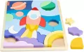 Fisher Price. Drewniane puzzle kosmos - tantis.pl