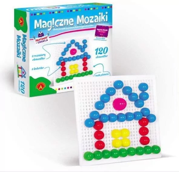 Magiczne mozaiki. Kreatywność i edukacja. 120 elementów - tantis.pl