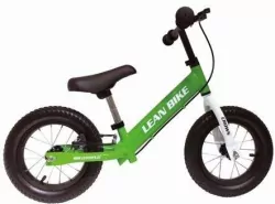 Rower biegowy z pompowanymi kołami, zielony