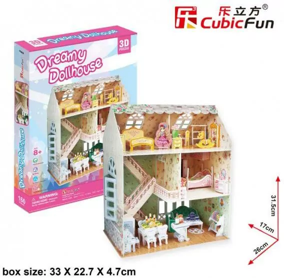 Puzzle 3D. Dreamy Dollhouse. Domek dla lalek - tantis.pl