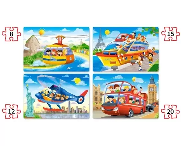 Puzzle 4w1. Travel the World - tantis.pl