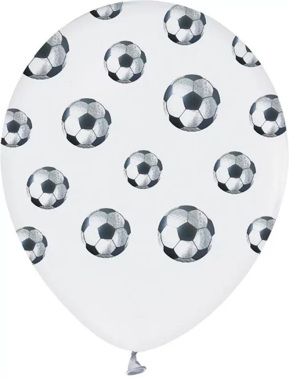 Balony Piłka Nożna czarno-białe 30cm - tantis.pl