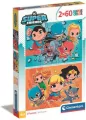 Clementoni. Puzzle 2x60. Super Kolor WB DC Comics - tantis.pl