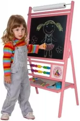 Tablica obrotowa z 2 -rzędowym liczydłem różowa