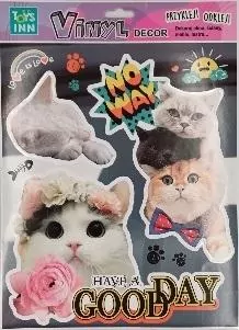 Naklejki winylowe zwierzaki - Koty no way. ToysInn - tantis.pl
