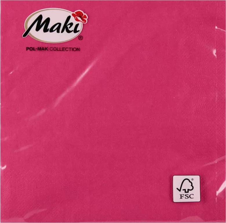 SERWETKA PAP 3W 330X330 FUKSJA 02500 PM OP - tantis.pl