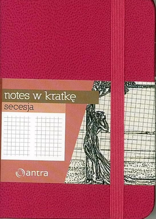 Notes A7 Kratka Secesja Różowy ANTRA - tantis.pl