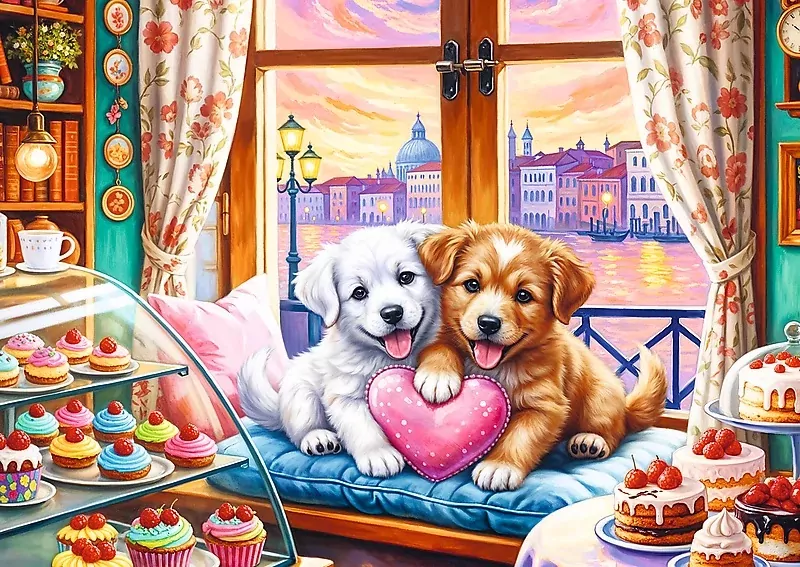 Puzzle 500 Szczenięca miłość TREFL - tantis.pl