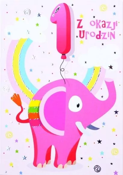 Kartka okolicznościowa: Urodziny Roczek - tantis.pl