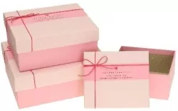 Pudełko prostokątne różowy ROZETTE