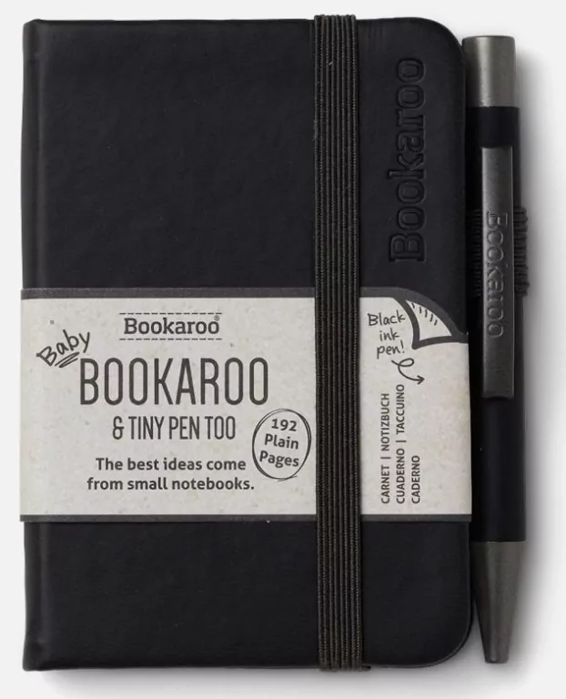 Bookaroo Notatnik A7 z długopisem - czarny - tantis.pl
