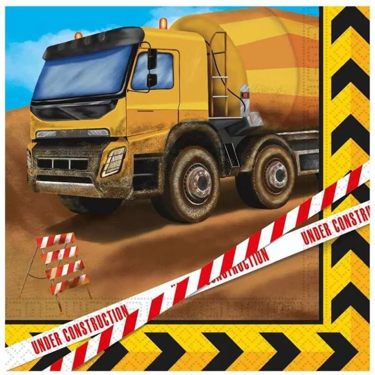 Serwetki papierowe Construction 33x33cm - tantis.pl