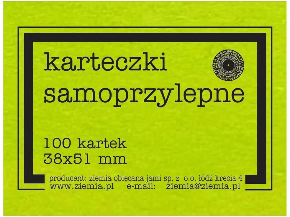 Karteczki samoprzylepne Fluo. Zielone - tantis.pl