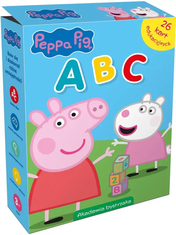 ABC. Świnka Peppa.  26 kart edukacyjnych - tantis.pl