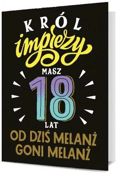 Karnet B6: Urodziny 18 męskie - tantis.pl