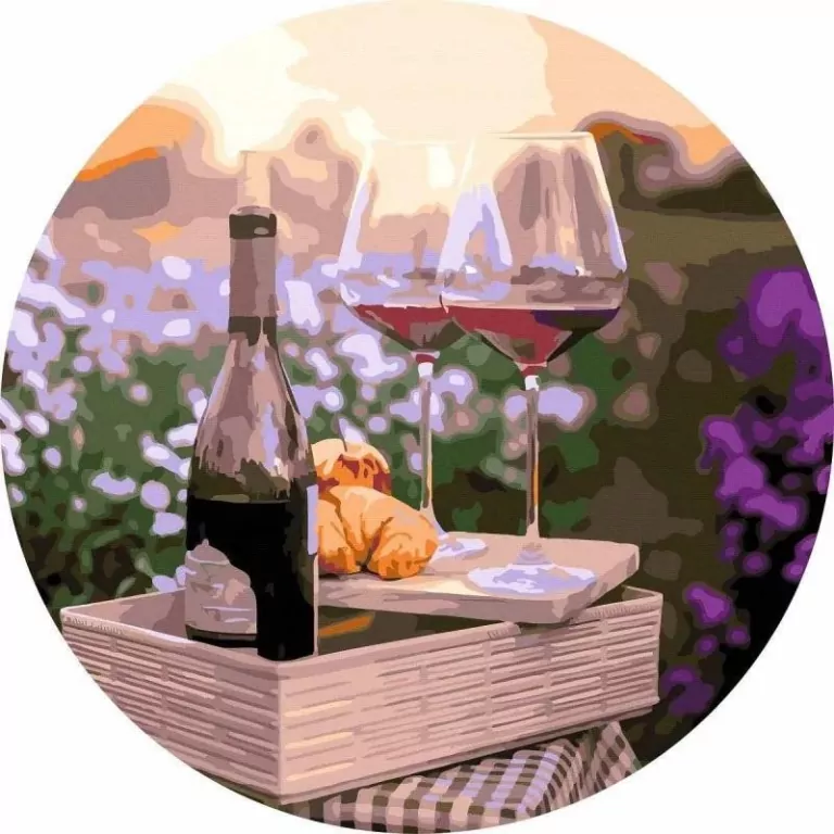 Malowanie po numerach okrągłe - Romans w lawendzie - tantis.pl