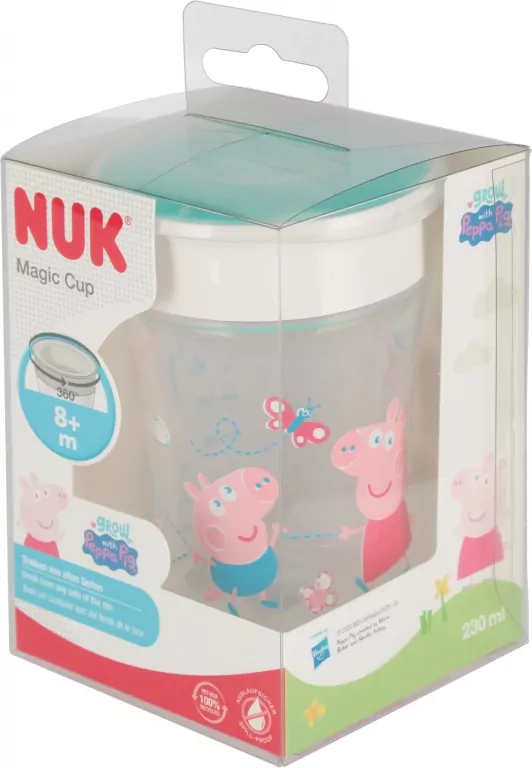 NUK. Magic Cup. Kubek 230 ml. 8 miesięcy. Świnka Peppa - tantis.pl