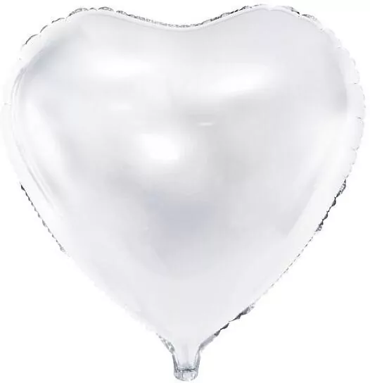Balon foliowy. Serce. Biały 45cm - tantis.pl