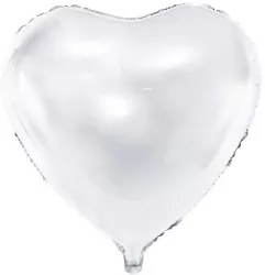 Balon foliowy. Serce. Biały 45cm