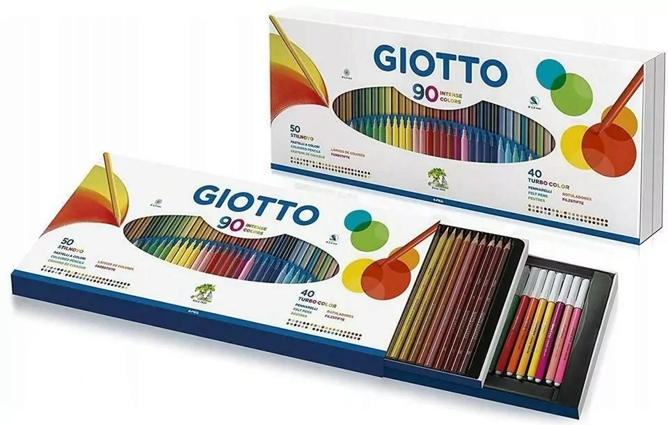 Zestaw kredki Stilnovo i flamastry GIOTTO - tantis.pl