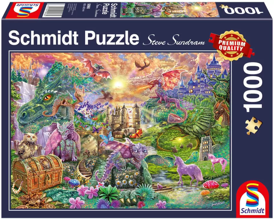 Puzzle PQ 1000 Zaczarowana kraina smoków G3 - tantis.pl