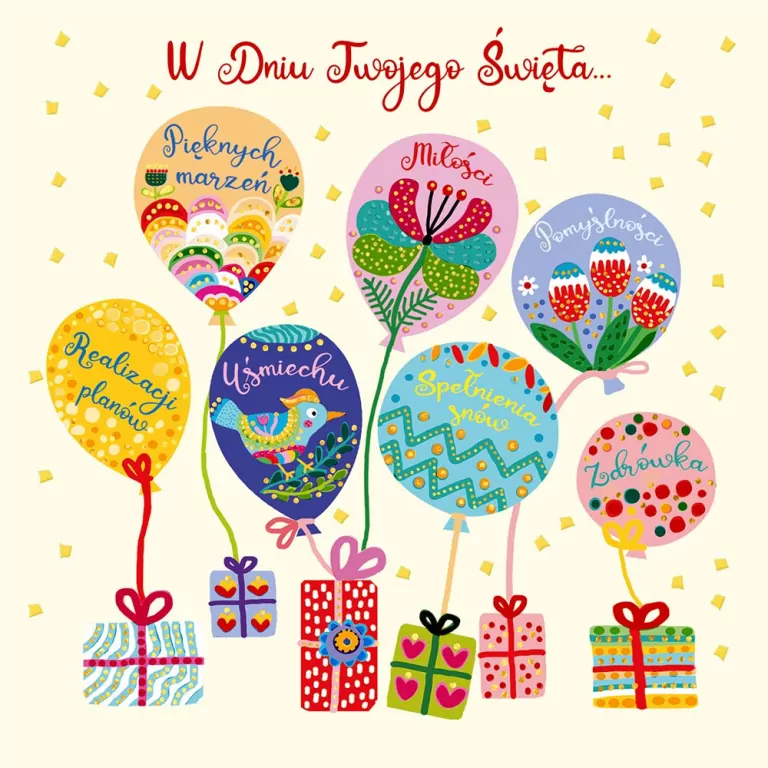 Karnet KW Balonowe Życzenia - tantis.pl