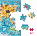 CzuCzu. Puzzlove. Zwierzęta Mapa Świata 60 - tantis.pl