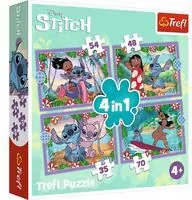 Trefl. Puzzle 4w1. Szalony dzień Lilo & Stitch