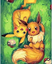 Malowanie po numerach - Pokemon 40x50cm