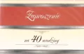 Zaproszenie Urodziny 40 ZT07 - tantis.pl