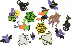 Naklejki piankowe z halloweenowym nadrukiem