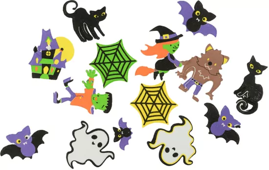 Naklejki piankowe z halloweenowym nadrukiem