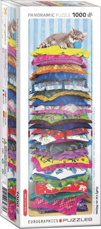 Puzzle 1000 panoramic Fluffy Kitty on Pillows 6010-5631 - tantis.pl