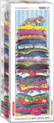Puzzle 1000 panoramic Fluffy Kitty on Pillows 6010-5631