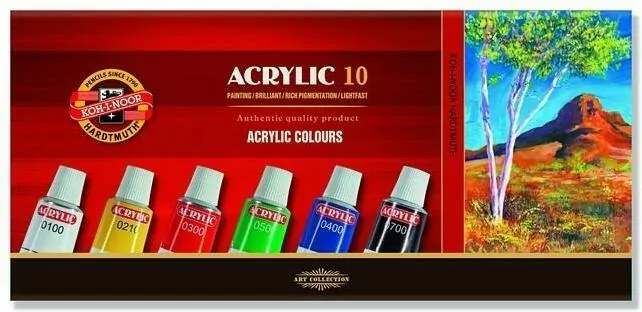 FARBY ACRYLOWE 162703 KPL.   10 KOL.X 16ML - tantis.pl